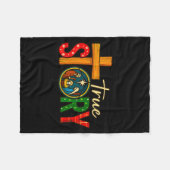 True Story Of Jesus Birth Christmas Nativity Chris Fleecedecke (Vorderseite (Horizontal))