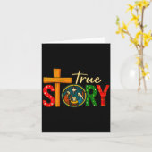 True Story Of Jesus Birth Christmas Nativity Chris Karte (Gelbe Blume)
