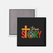 True Story Of Jesus Birth Christmas Nativity Chris Magnet (Vorderseite/Rückseite)