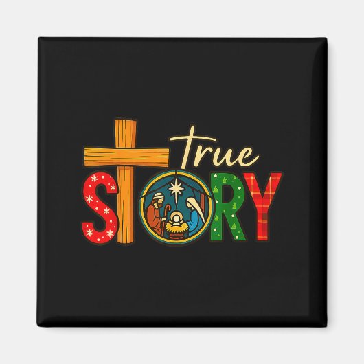 True Story Of Jesus Birth Christmas Nativity Chris Magnet (Vorne)