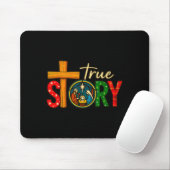 True Story Of Jesus Birth Christmas Nativity Chris Mousepad (Mit Mouse)