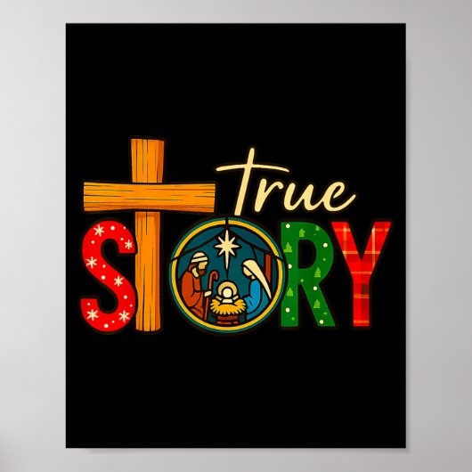 True Story Of Jesus Birth Christmas Nativity Chris Poster (Vorne)