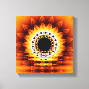 True Sunrise Fraktal Modern Art Wrapped Canvas Leinwanddruck