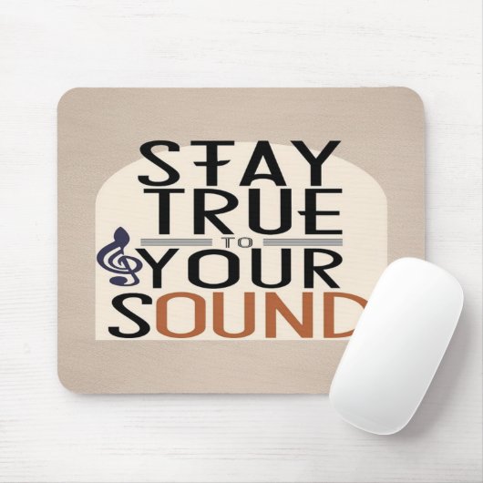 True to Your Sound Option 2 bleibe Mousepad (Mit Mouse)