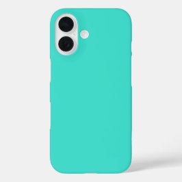 True Türkise Blue Green Southwestern Solid Color iPhone 16 Hülle