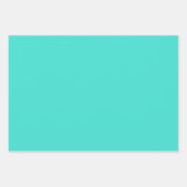 True Türkise Blue Green Southwestern Solid Color Geschenkpapier Set (Vorderseite)