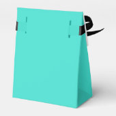 True Türkise Blue Green Southwestern Solid Color Geschenkschachtel (Rückseite)