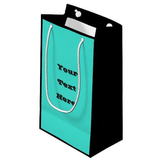 True Türkise Blue Green Southwestern Solid Color Kleine Geschenktüte (Vorderseite Schrägansicht)