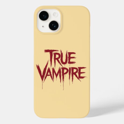 True Vampire Gothic Dripping Blood Text Design Case-Mate iPhone Hülle (Rückseite)