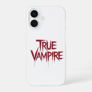 True Vampire Gothic Dripping Blood Text Design iPhone 16 Hülle