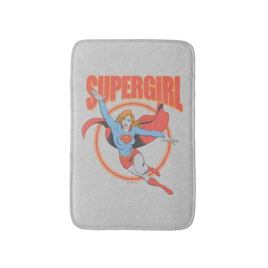 True Vintag Supergirl Flying Graphic Badematte (Vorderseite Vertikal)