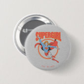 True Vintag Supergirl Flying Graphic Button (Vorne & Hinten)