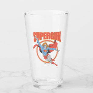 True Vintag Supergirl Flying Graphic Glas