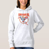 True Vintag Supergirl Flying Graphic Hoodie (Vorderseite)