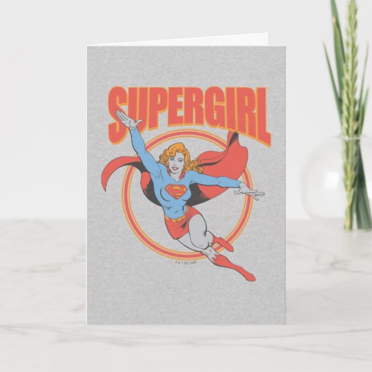 True Vintag Supergirl Flying Graphic Karte (Vorderseite)