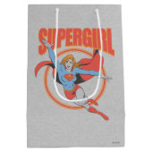 True Vintag Supergirl Flying Graphic Mittlere Geschenktüte (Rückseite)