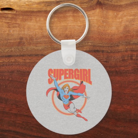 True Vintag Supergirl Flying Graphic Schlüsselanhänger (Rückseite)