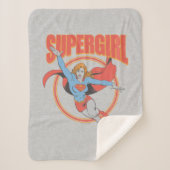 True Vintag Supergirl Flying Graphic Sherpadecke (Vorderseite)