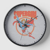 True Vintag Supergirl Flying Graphic Uhr (Vorderseite)