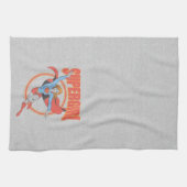 True Vintage Supergirl Flying Graphic Geschirrtuch (Horizontal)
