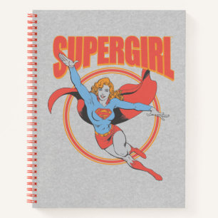 True Vintage Supergirl Flying Graphic Notizblock