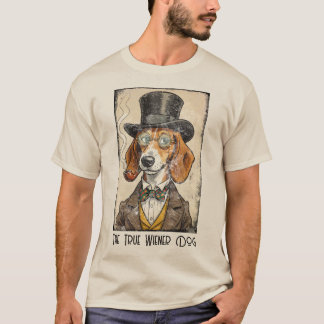 True Wiener Dog - Realistic Dachshund Portrait T-Shirt