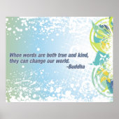 True Words Buddha Zitat Poster (Vorne)