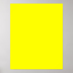True Yellow Fluo Color Delight Ready to Customizat Poster