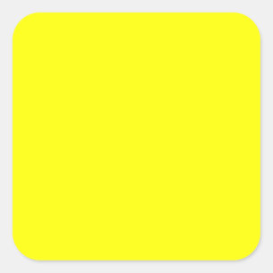 True Yellow Fluo Delight Deco ist für Sie bereit Quadratischer Aufkleber