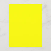 True Yellow Fluo Freude an der Anpassung Postkarte (Vorderseite)