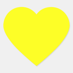 True Yellow Fluo Freude zur Anpassung Herz-Aufkleber