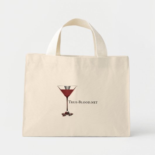 TrueBlood.net Martini Glas Tote Beutel Mini Stoffbeutel (Vorne)