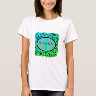 "#truestory" Kreuz Leopardenprint Herz T-Shirt