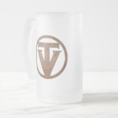 TrueVanguard mattierte Bier-Tasse Mattglas Bierglas (Vorderseite Links)