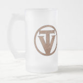 TrueVanguard mattierte Bier-Tasse Mattglas Bierglas (Links)