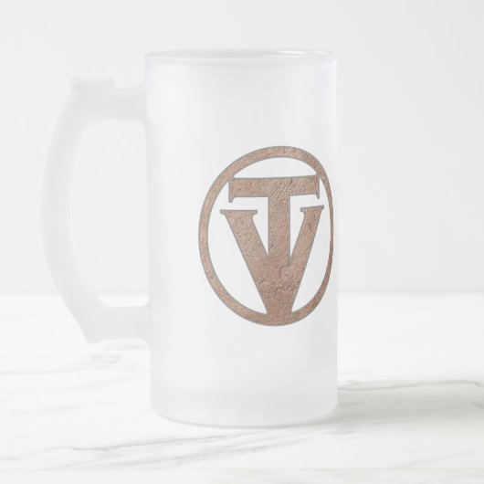 TrueVanguard mattierte Bier-Tasse Mattglas Bierglas (Links)