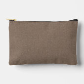 Trüffel einfarbig Vintage-Farbe Zubehörtasche (Vorderseite)