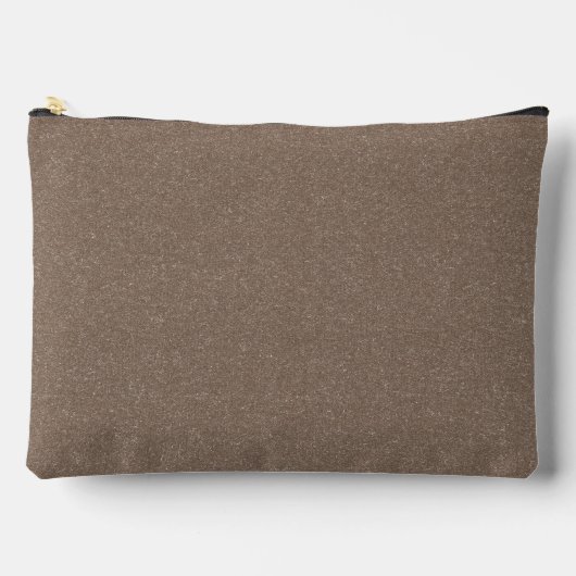Trüffel einfarbig Vintage-Farbe Zubehörtasche (Vorderseite)