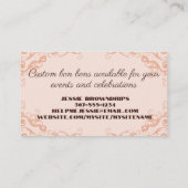 Trüffel Schokoladenkuchen machen Business ca Visitenkarte (Rückseite)