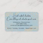 Trüffel Schokoladenkuchen machen Business ca Visitenkarte (Rückseite)