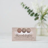 Trüffel Schokoladenkuchen Süßigkeiten Konfektionen Visitenkarte (Stehend Vorderseite)