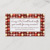 Trüffel Schokoladentuppel Süßigkeiten Visitenkarte (Rückseite)