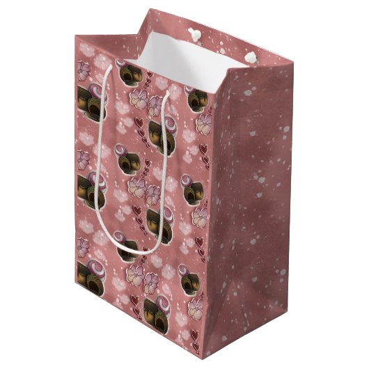 Trüffel-Sprinkles Mittlere Geschenktüte (Vorderseite Schrägansicht)