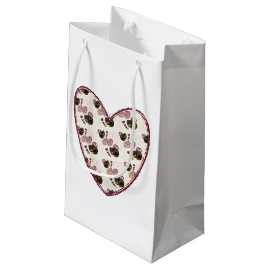 Trüffelherz Kleine Geschenktüte (Rückseite Schrägansicht)