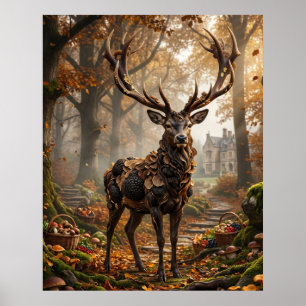 Trüffelhirsch-Waldgut Poster
