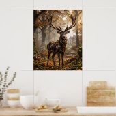 Trüffelhirsch-Waldgut Poster (Küche)