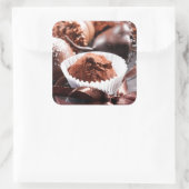 Trüffeln Quadratischer Aufkleber (Tasche)