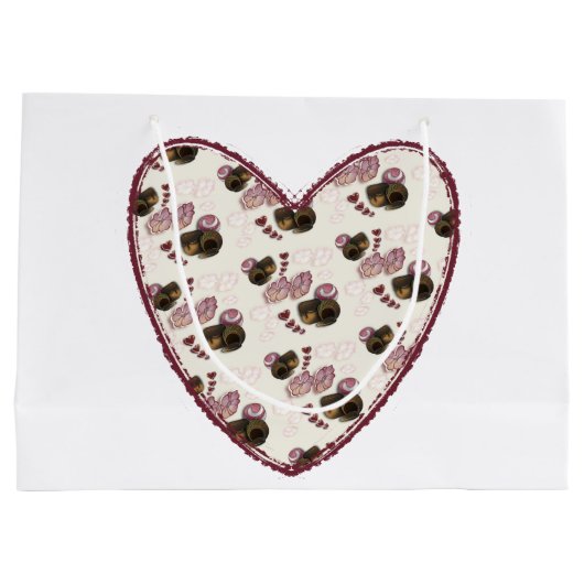 Truffle Heart Große Geschenktüte (Rückseite)