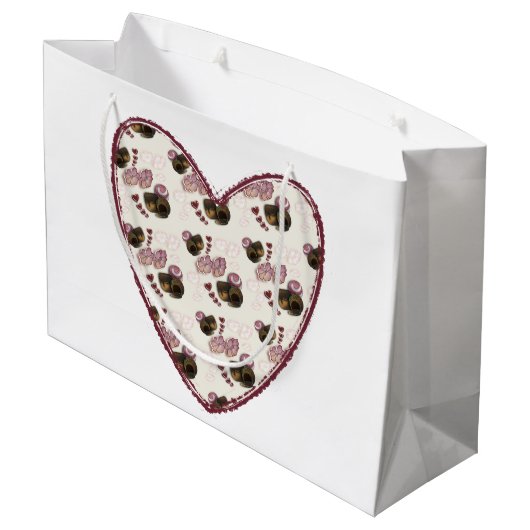 Truffle Heart Große Geschenktüte (Rückseite Schrägansicht)