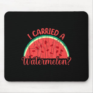 Trug eine Wassermelone Lustiger Sommer Fruchtliebh Mousepad